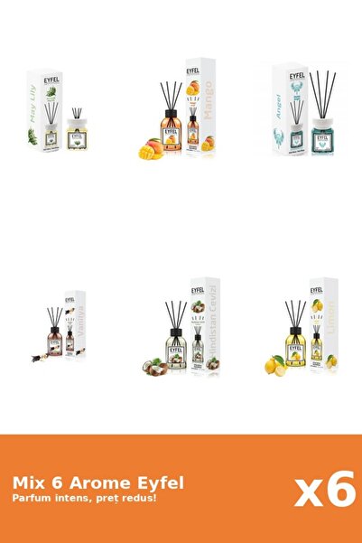 Eyfel Set 6 Mix Eyfel: 1x Angel, 1x Lacramioare, 1x Lamaie, 1x Mango, 1x Nuca...