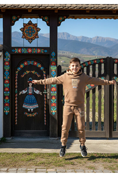 YusGos Unisex Children's Hooded 100% Cotton Tracksuit Set (3-15 Years)