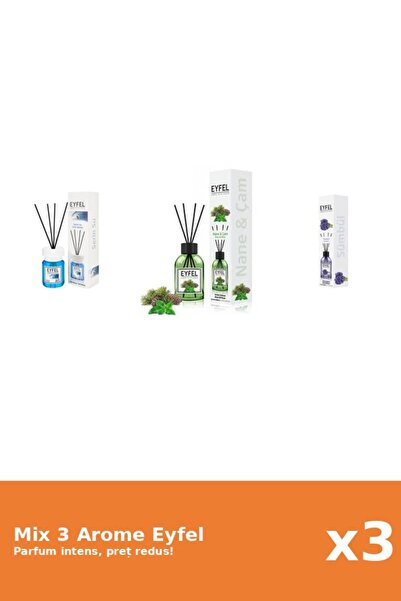 Eyfel Set 3 Mix Eyfel: 1x Cool Water, 1x Pin Si Menta, 1x Zambile