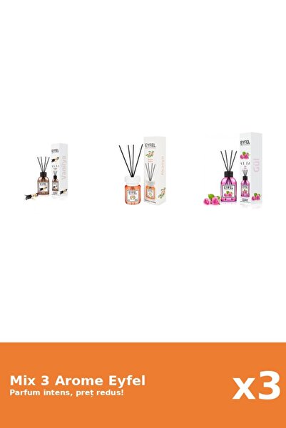 Eyfel Set 3 Mix Eyfel: 1x Acacia, 1x Trandafir, 1x Vanilie