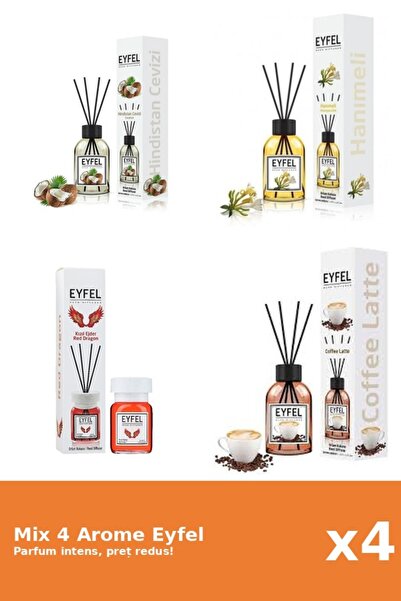 Eyfel Set 4 Mix Eyfel: 1x Cafea, 1x Mana Maicii Domnului, 1x Nuca De Cocos, 1...