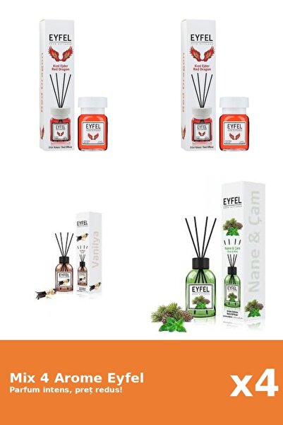 Eyfel Set 4 Mix Eyfel: 1x Pin Si Menta, 2x Red Dragon, 1x Vanilie
