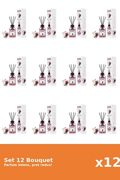 Eyfel Set of 12 Bouquet Air Freshener, 120 ml