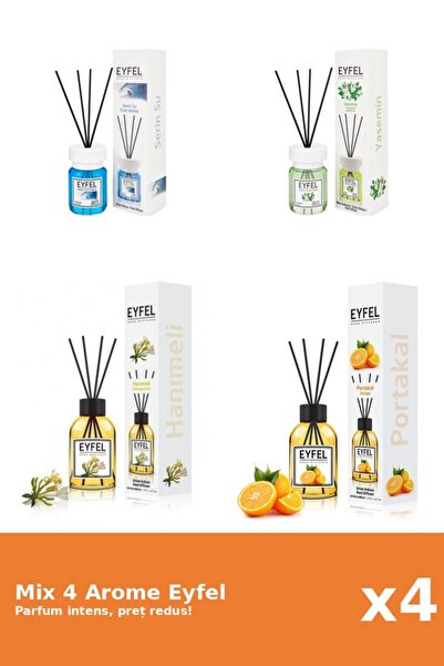 Eyfel Set 4 Mix Eyfel: 1x Cool Water, 1x Iasomie, 1x Mana Maicii Domnului, 1x...
