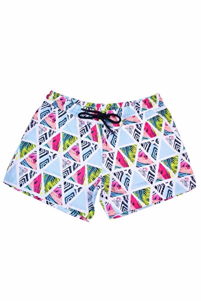 OBJE Women's Digital Geometric Printed Shorts