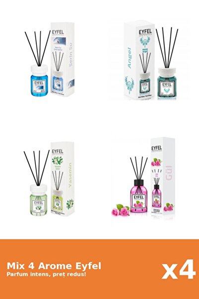 Eyfel Set 4 Mix Eyfel: 1x Angel, 1x Cool Water, 1x Iasomie, 1x Trandafir
