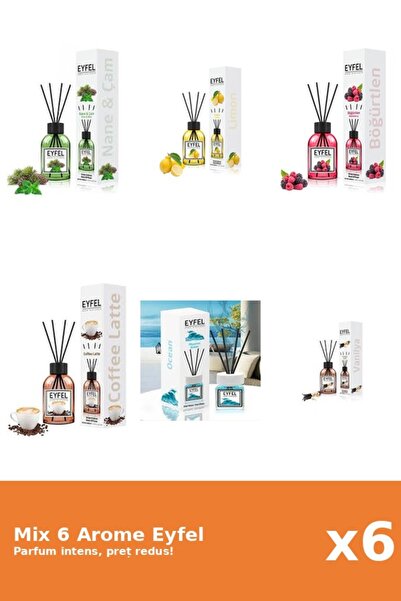Eyfel Set 6 Mix Eyfel: 1x Cafea, 1x Fructe De Padure, 1x Lamaie, 1x Ocean, 1x...