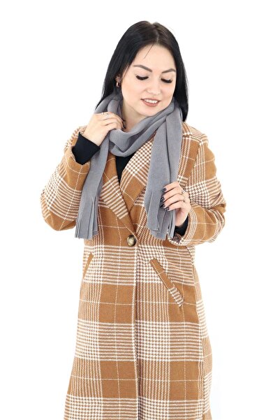 OBJE Women's Gray Fleece Scarf