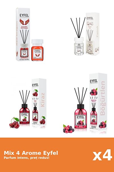 Eyfel Set 4 Mix Eyfel: 1x Bumbac, 1x Cirese, 1x Fructe De Padure, 1x Red Dragon