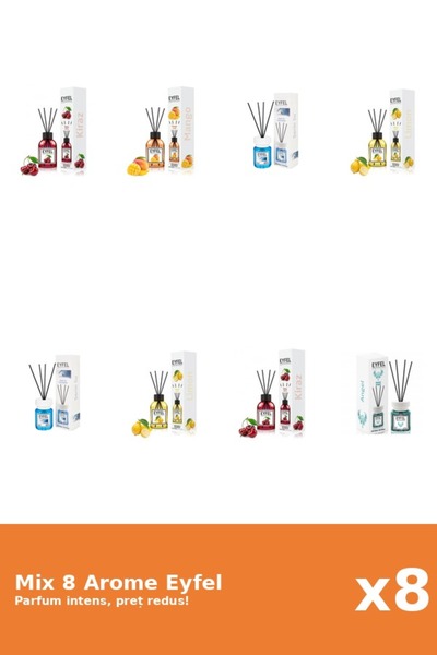 Eyfel Set 8 Mix Eyfel: 1x Angel, 2x Cirese, 2x Cool Water, 2x Lamaie, 1x Mango