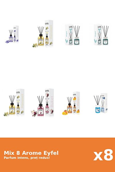 Eyfel Set 8 Mix Eyfel: 2x Angel, 1x Bouquet, 1x Cool Water, 1x Lavanda, 2x Ma...
