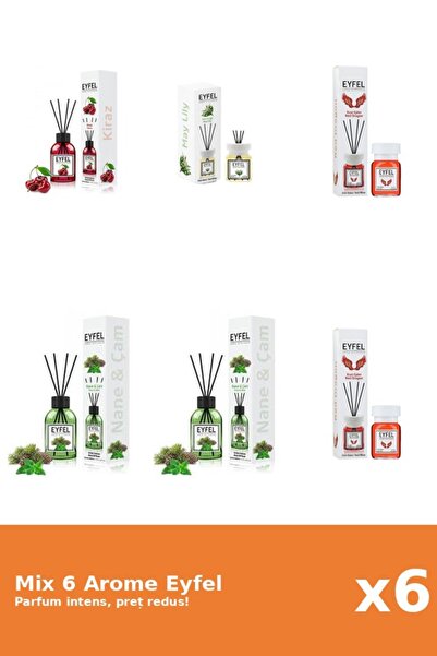 Eyfel Set 6 Mix Eyfel: 1x Cirese, 1x Lacramioare, 2x Pin Si Menta, 2x Red Dragon