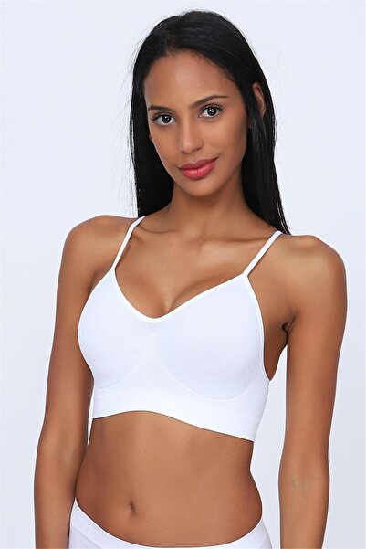 OBJE Women's White Seamless Rope Strap Bustier