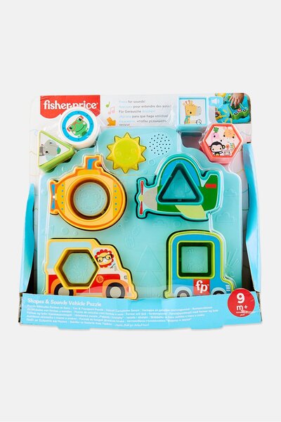 FISHER PRICE Shapes And Sounds Vehicle Puzzle
