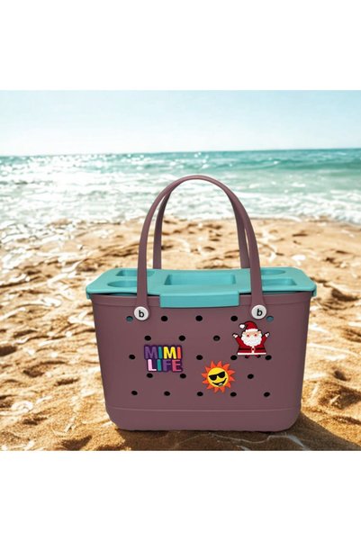 NON XL EVA Beach Tote Bag Set – Luxury Waterproof Summer Bag with Tray & Charms