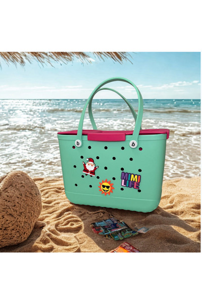 NON XL EVA Beach Tote Bag Set – Luxury Waterproof Summer Bag with Tray & Charms