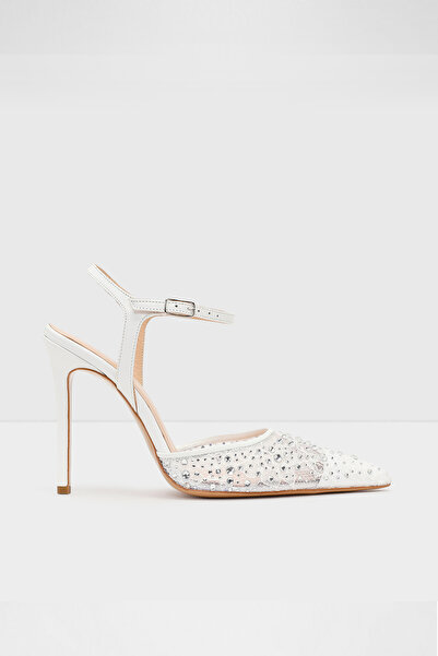 Aldo CAROLA-TR - Kadın Beyaz Gerçek Deri Arkası Açık Topuklu Ayakkabı