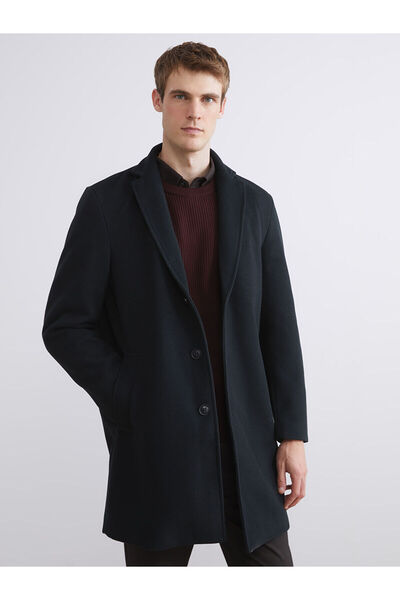 LC Waikiki Peak New Season Standard Fit Jacket Collar Men's Cashmere Coat