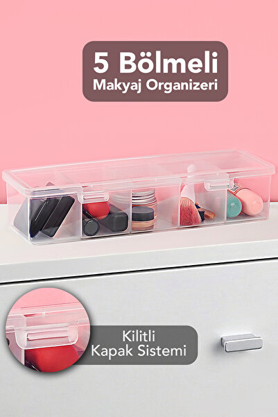 Meleni Home 1 komad kutije za nakit sa 5 odjeljaka - providna kutija za organ...