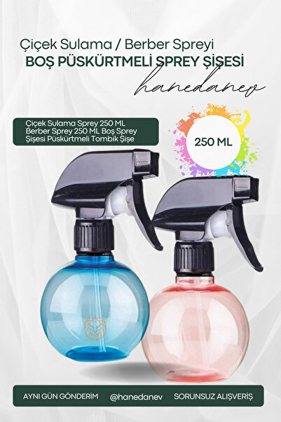 Hanedanev 1 Adet Çiçek Sulama Sprey 250 ML Berber Sprey 250 ML Boş Sprey Şişe...