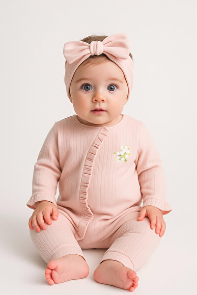 Kidaxi Floral Embroidered Bandana Girl's Jumpsuit