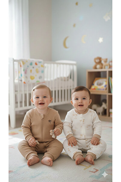 Kidaxi Polo Collar Printed T-Shirt Shorts Set 6-9/9-12/18-24/24-36 Months