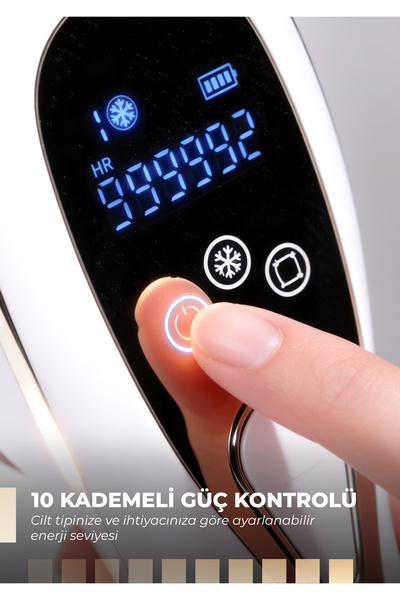 PiranTech BHRL-15 IPL Lazer Epilasyon Cihazı Buz Soğutmalı, 10 Seviye, Kablosuz & Kablolu
