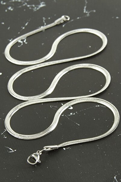 ZERO LAND STOROZAL قلادة رفيعة من الفولاذ الإيطالي 45 سم - (74745) لون فضي