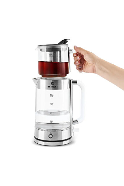 Emsan Feel Steel XL Cam Çay Makinesi 30 Fincan