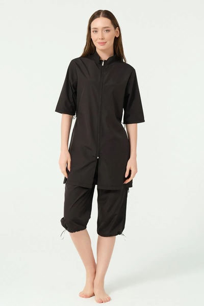 YUYİ Alfasa Quick Drying Parachute Fabric Front Zipper Large Size Half Sleeve...