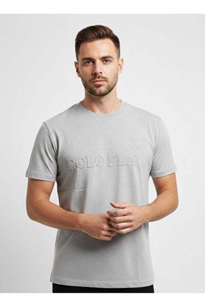 poloplay Mens Graphic T-shirt -GREY