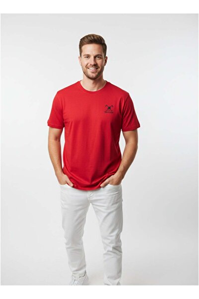 poloplay Mens Graphic T-shirt -RED