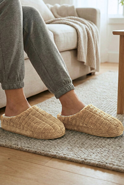 Sevim Thick Non-Slip Sole Soft Inside Slippers - Plush Inner Lining, Winter S...