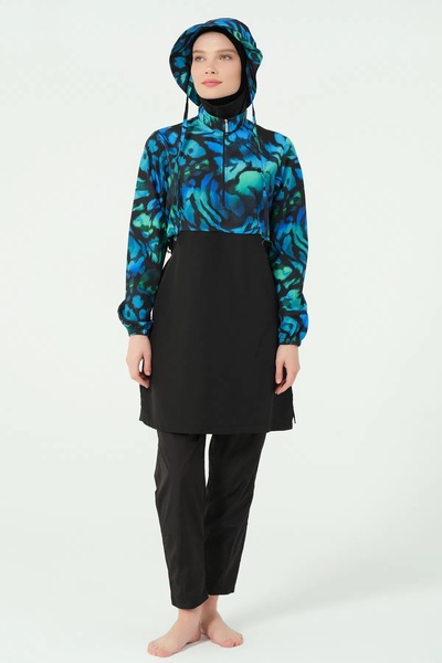 YUYİ Alfasa Quick Drying Parachute Fabric Women's Bathing Suit with Half Zipp...