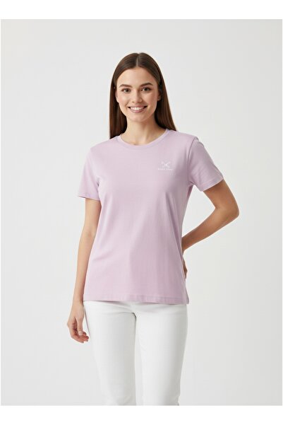 poloplay تيشيرت بناتي برسومات - أرجواني فاتح