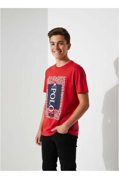 poloplay Boys Graphic T-shirt -RED