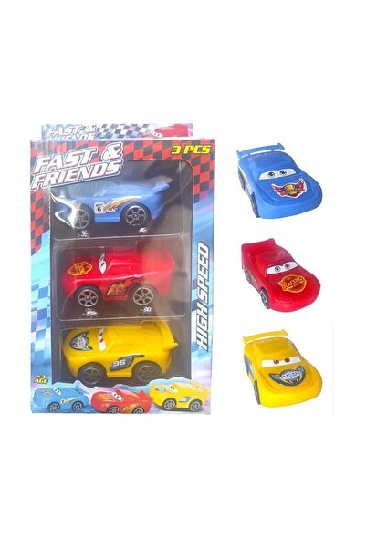 Brother Toys سيارات احتكاك 3 قطع مجموعة لايتنينج ماكوين خامة عالية الجودة 8 سم.