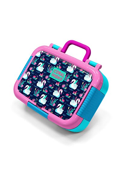 Coral High Παιδικό κουτί φαγητού από ανοξείδωτο ατσάλι με σχέδιο κύκνου σε νέ...