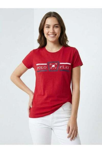 poloplay Ladies Graphic T-shirt -RED