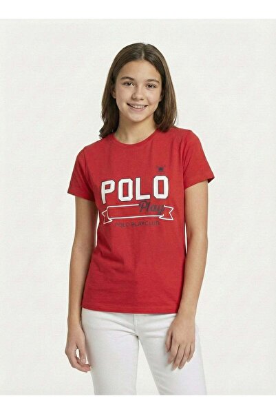 poloplay Girls Graphic T-shirt -RED
