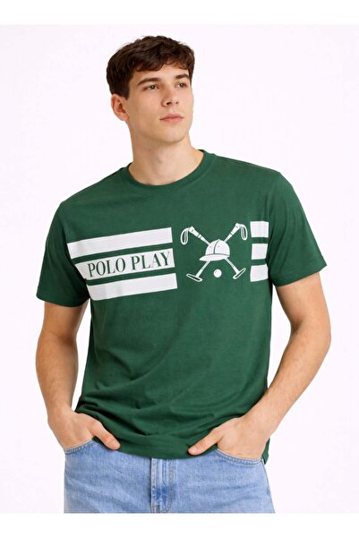poloplay Mens Graphic T-shirt -GREEN