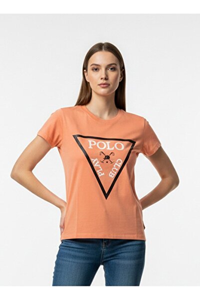 poloplay Ladies Graphic T-shirt -ORANGE