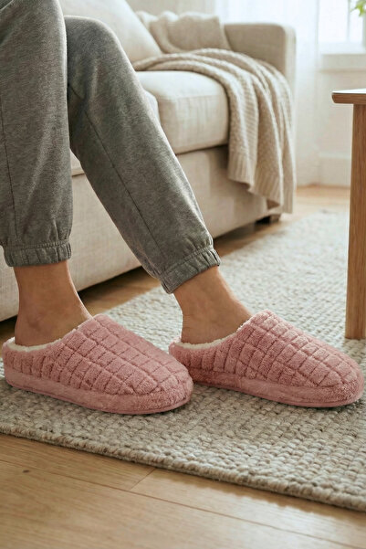 Sevim Дебели неплъзгащи се чехли с мека подплата - плюшени, зимни полярни чех...