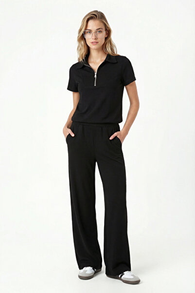 Ritnice Women's Nola Modal Touch Zippered Polo Collar Elastic Waist Pocketed ...