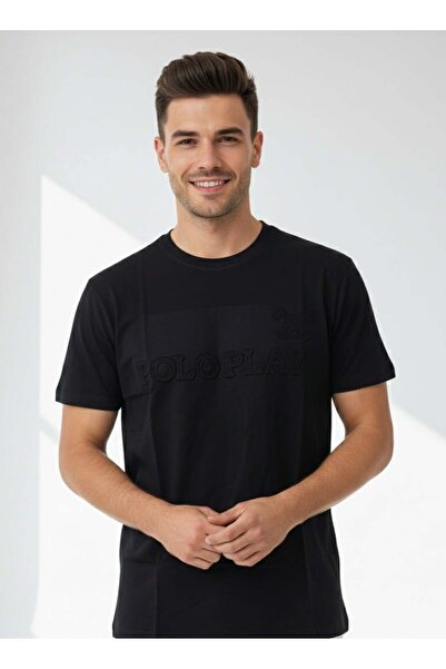 poloplay Mens Graphic T-shirt -BLACK