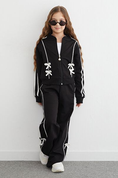 Fulla Moda Set pentru fete din 2 piese, cu dungi și detalii cu fundă