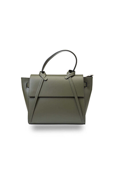 TORO NERO Geantă de geantă din piele naturală verde Erika