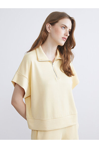 LC Waikiki Özmarka New Season Stand Collar Oversize Women's Sweatshirt