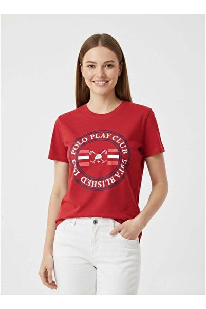 poloplay Ladies Graphic T-shirt -RED