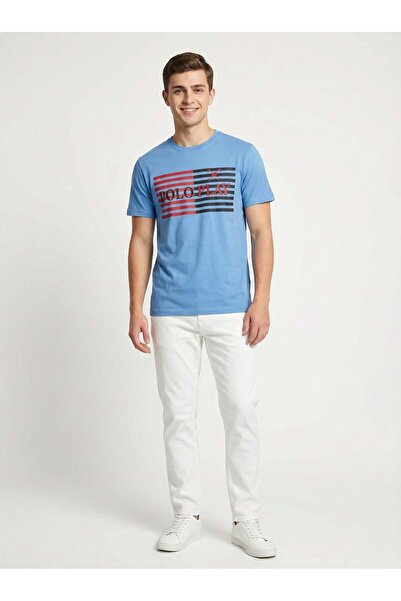 poloplay Mens Graphic T-shirt -BLUE